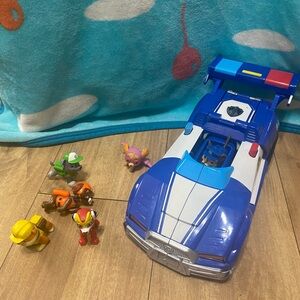 Blue Police Car Toy with Figures paw patrol